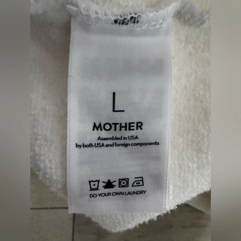 MOTHER White Cotton Sweatshirt | The Concert crew L